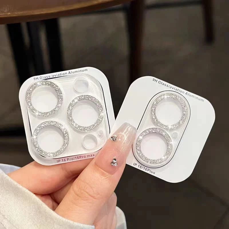 Bling Glitter Diamond Clear Camera Lens Protector Case for IPhone 15 14 13 12 17 16 18 Pro Max Mini Plus 18Pro 18Promax Cover