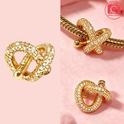 925 Silver Golden Zircon Love Rose Heart Letter Love Key Floral Charms Beads Fit Bracelet Pendant DIY Jewelry for Women Gift