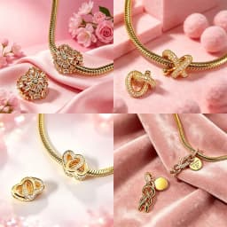 925 Silver Golden Zircon Love Rose Heart Letter Love Key Floral Charms Beads Fit Bracelet Pendant DIY Jewelry for Women Gift