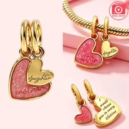 925 Silver Golden Zircon Love Rose Heart Letter Love Key Floral Charms Beads Fit Bracelet Pendant DIY Jewelry for Women Gift