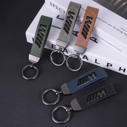 Car Vintage Leather Keychain Keyring Pendant Zinc Alloy Key Ring For BMW M F30 F10 E90 F20 E46 E60 E70 E39 E36 E87 X7 E92 E91 X6