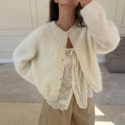 Bornladies 2026 New Lazy Style Cardigan Women's Spring and Autumn Loose Round Neck Knitted Jacket Soft Long Sleeved Sweater
