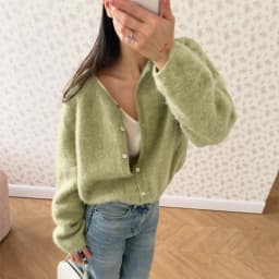 Bornladies 2026 New Lazy Style Cardigan Women's Spring and Autumn Loose Round Neck Knitted Jacket Soft Long Sleeved Sweater