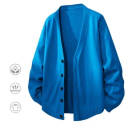 Animal Game Men's V Neck Cardigan Sweaters Casual Button Men's Cold Blouse Knitwear Outdoor Knit Long Cardigan Men Streetwear