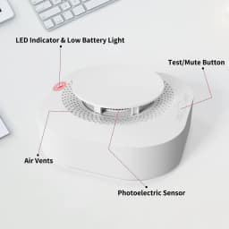 Zigbee Smoke Alarm Tuya Smart Real-time Monitoring APP Notification Smoke Detector For Gas Wall-hung Stoves Bathrooms Industrial Hotel Security