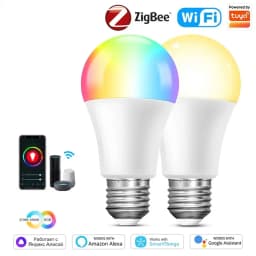 E27 LED Smart Bulb WiFi Tuya Smart Life APP Control Dimmable 15W 18W RGB+CW+WW Light Bulb For Home Bedroom Hotel Bar Party Decor