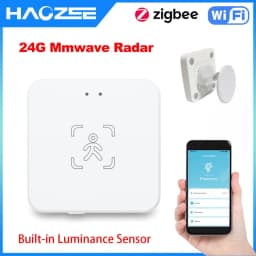 Haozee 24G Zigbee/Wifi Human Presence Detector Smart Human Body PIR Sensor Radar Detector Motion Sensors Support Home Assistant
