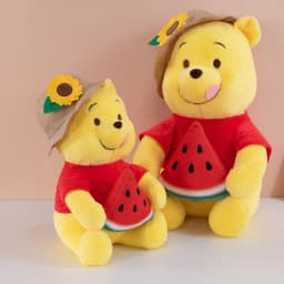 Watermelon Holding Winnie Bear Plush Toy Kawaii Cartoon Bear Stuffed Pillow Home Decoration  Pillow Sofa Cushion Birthday Gift