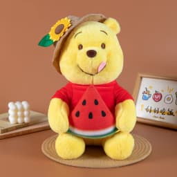 Watermelon Holding Winnie Bear Plush Toy Kawaii Cartoon Bear Stuffed Pillow Home Decoration  Pillow Sofa Cushion Birthday Gift