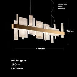Shards Of Life Vintage Marble Collection LED Dimmable Chandelier Lighting Lustre Suspension Luminaire Lampen For Living Room