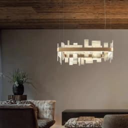 Shards Of Life Vintage Marble Collection LED Dimmable Chandelier Lighting Lustre Suspension Luminaire Lampen For Living Room