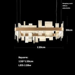 Shards Of Life Vintage Marble Collection LED Dimmable Chandelier Lighting Lustre Suspension Luminaire Lampen For Living Room