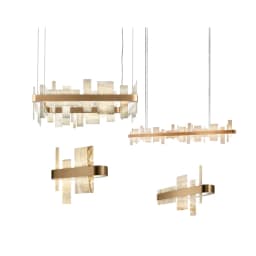 Shards Of Life Vintage Marble Collection LED Dimmable Chandelier Lighting Lustre Suspension Luminaire Lampen For Living Room