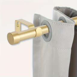1-Diameter Adjustable Gold Metal Curtain Rod, Extending from 18 to 120 Inches. Sturdy with Modern End Cap Finials. Easy Install