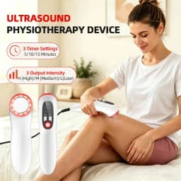 1MHz Handheld Ultrasound Physiotherapy Device Portable Body Massager with 3 Intensity Timer Settings for Muscle Relaxation