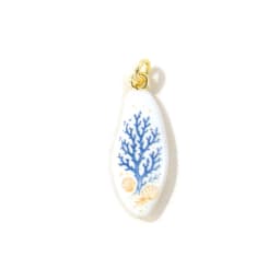 1pc New Ocean Jewelry Turtles Seahorses Drop Charms 18K Gold Plated Blue Double-sided Enamel Printed Brass Pendant DIY Jewelry