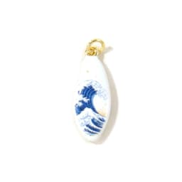 1pc New Ocean Jewelry Turtles Seahorses Drop Charms 18K Gold Plated Blue Double-sided Enamel Printed Brass Pendant DIY Jewelry