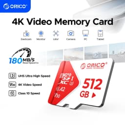 ORICO 180MB/S SDXC TF Card UHS-I U3 Class 10 V30 A1 Memory Card for 4K Video Recording, Drones, Action Cameras & Mobile Devices