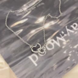 New Fashion Simple Silver Color Love Heart Pendant Necklace Charm Chain Collares Necklace for Women Party Jewelry Daily Wear