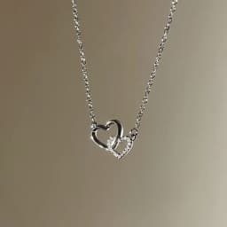 New Fashion Simple Silver Color Love Heart Pendant Necklace Charm Chain Collares Necklace for Women Party Jewelry Daily Wear