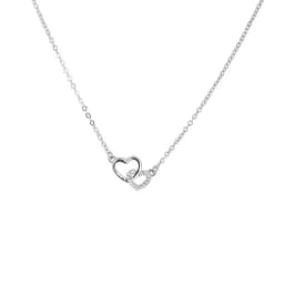 New Fashion Simple Silver Color Love Heart Pendant Necklace Charm Chain Collares Necklace for Women Party Jewelry Daily Wear