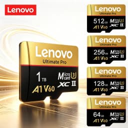 Lenovo SD Memory Card 512GB 256GB 128GB 64GB High Speed Micro SD Card V60 U3 TF Flash Cards 4K HD Waterproof for Phone/Tablet