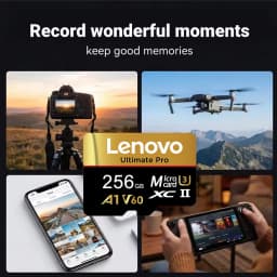 Lenovo SD Memory Card 512GB 256GB 128GB 64GB High Speed Micro SD Card V60 U3 TF Flash Cards 4K HD Waterproof for Phone/Tablet