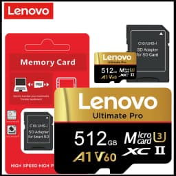 Lenovo SD Memory Card 512GB 256GB 128GB 64GB High Speed Micro SD Card V60 U3 TF Flash Cards 4K HD Waterproof for Phone/Tablet