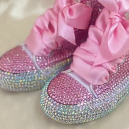 Dollbling Shinny Sparkly Crystal Rhinestone Red Christmas Canvas Shoes Wedding Bridal Flower Girl First Communion Sneakers