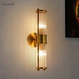 Nordic Minimalist Wall Lamp Living Room Background Wall Staircase Hallway Light Luxurious Crystal Light Bedroom Bedside Lamp