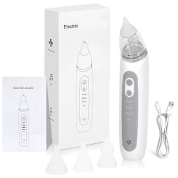 Nasal Aspirator for Baby Electric Nose Aspirator for Toddler Nose Sucker Automatic Nose Cleaner with Music and 3 Silicone Tips