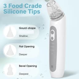 Nasal Aspirator for Baby Electric Nose Aspirator for Toddler Nose Sucker Automatic Nose Cleaner with Music and 3 Silicone Tips