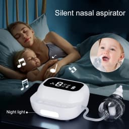 Electric Nose Cleaner with Music and Soft Glow Powerful Electric Nasal Aspirator Rechargeable Vacuum for Infants Nasal Aspirator