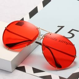 2025 New Fashion Pilot Sunglasses Women Oversized Luxury Sun Glasses For Female Cool Mirror Vintage Lady Gradient Shades UV400