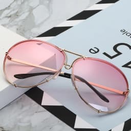 2025 New Fashion Pilot Sunglasses Women Oversized Luxury Sun Glasses For Female Cool Mirror Vintage Lady Gradient Shades UV400