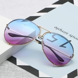 2025 New Fashion Pilot Sunglasses Women Oversized Luxury Sun Glasses For Female Cool Mirror Vintage Lady Gradient Shades UV400