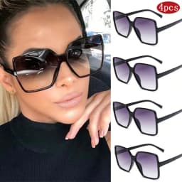 1/3/4/5pcs Fashion Oversize Square Sunglasses Women Luxury Brand Personlity Gradient Sun Glasses Female Outdoor Shades Oculos