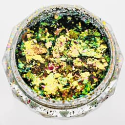 1Jar Polarized Chrome Nail Powder Chameleon Pigment Powder Pearl Luster Dual Color Magic Mirror Powder for Nail Art Decoration*@
