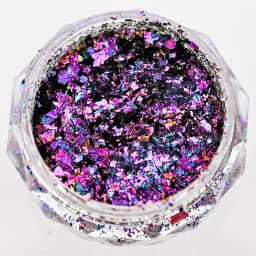 1Jar Polarized Chrome Nail Powder Chameleon Pigment Powder Pearl Luster Dual Color Magic Mirror Powder for Nail Art Decoration*@
