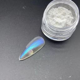 1Jar Polarized Chrome Nail Powder Chameleon Pigment Powder Pearl Luster Dual Color Magic Mirror Powder for Nail Art Decoration*@