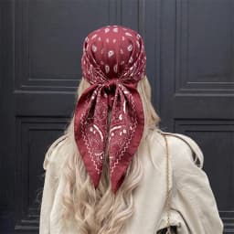 Luxury Print Satin Silk Square Scarf for Women Shawl Hijab Neckerchief Female Hair Ribbon Headband Fashion Wrap Bandana 2023 New