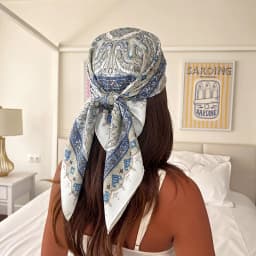 Luxury Print Satin Silk Square Scarf for Women Shawl Hijab Neckerchief Female Hair Ribbon Headband Fashion Wrap Bandana 2023 New