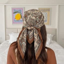 Luxury Print Satin Silk Square Scarf for Women Shawl Hijab Neckerchief Female Hair Ribbon Headband Fashion Wrap Bandana 2023 New