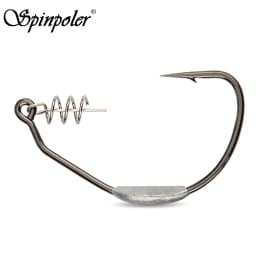 Spinpoler Raptor Weighted Swimbait Hooks 5/0 7/0 10/0 Twistlock Centering Pin Spring High Carbon Steel Weedless Fishing Hooks