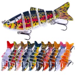 10cm 18g Sinking Wobblers 6 Segments Fishing Lures Multi Jointed Swimbait Hard Bait Fishing Tackle For Bass Isca Crankbait