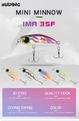 1pcs mini Minnow Fishing Lures Wobblers 3.5cm 2.7g slowly Sinking Trout Artificial Hard Bait Bass Crankbait Carp Fishing tackle