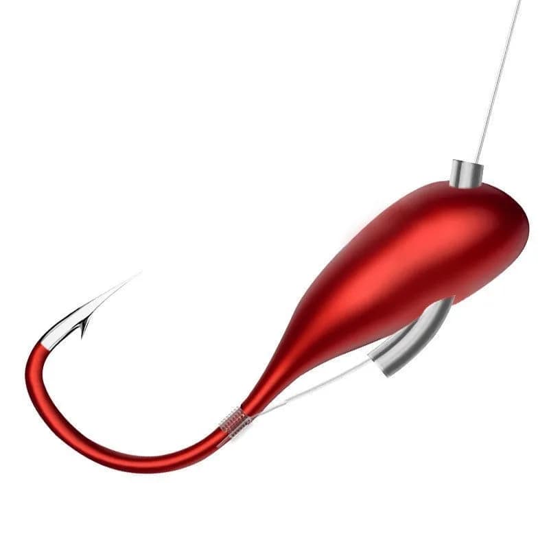 10/20/30pcs Fishing Barbed Hook Red Worm Overturned Head Lifelike Lure Bait Carp Fishhooks 0.1#-0.8# Fishing Tackle Accessories