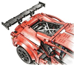 1684PCS 1:8 Scale Sports Racing Car Building Blocks Model Kit DIY Collectible Vehicle Toy for Home Office Display Birthday Gifts