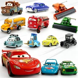 @Pixar Cars Diecast Metal Alloy Model Car Lightning McQueen The King Frank Guido Luigi Movie Character Toy Car Collectible Gifts