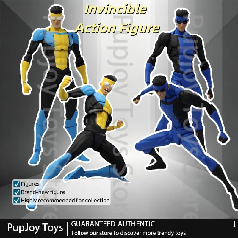 New Mess Toys Invincible Mark Grayson Classic First Suit Blue-Black New Suit Toys Gifts Collectibles Action Figure For Hobbyist
